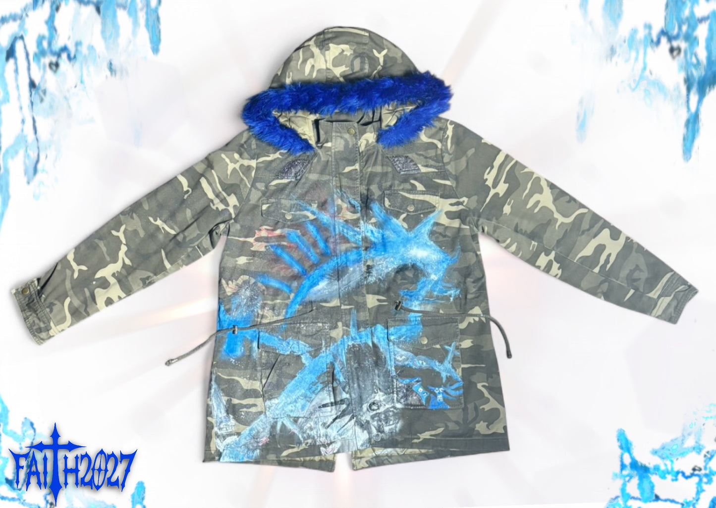 Spiritual Warfare Fur hooded Coat